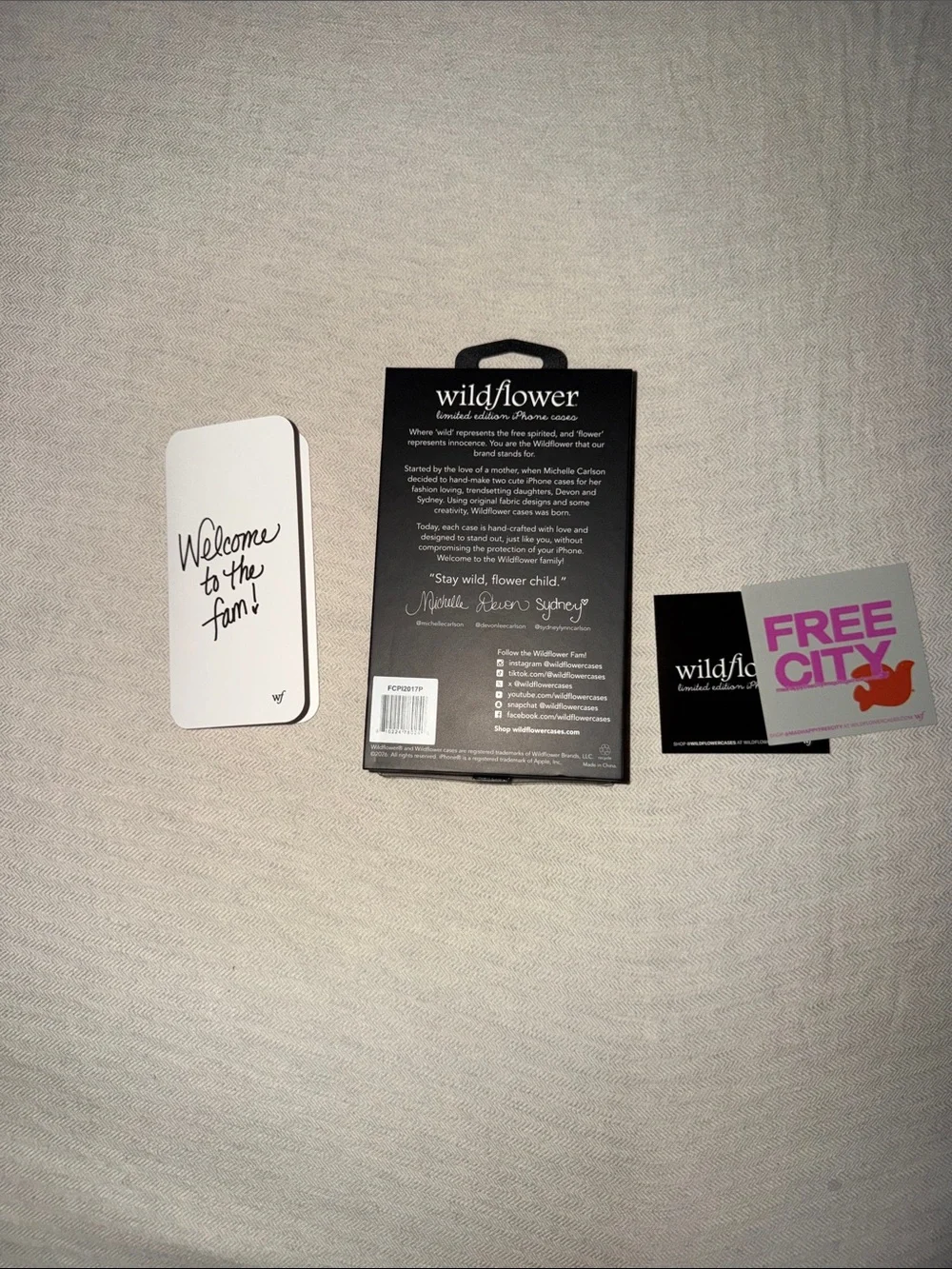 Madhappy x Wildflower iPhone 17 Pro Case in White with Pink Accent